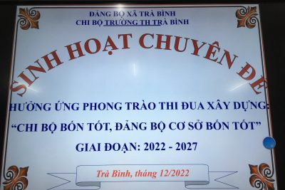 Sinh hoạt chuyên đề, ký cam kết của Chi bộ